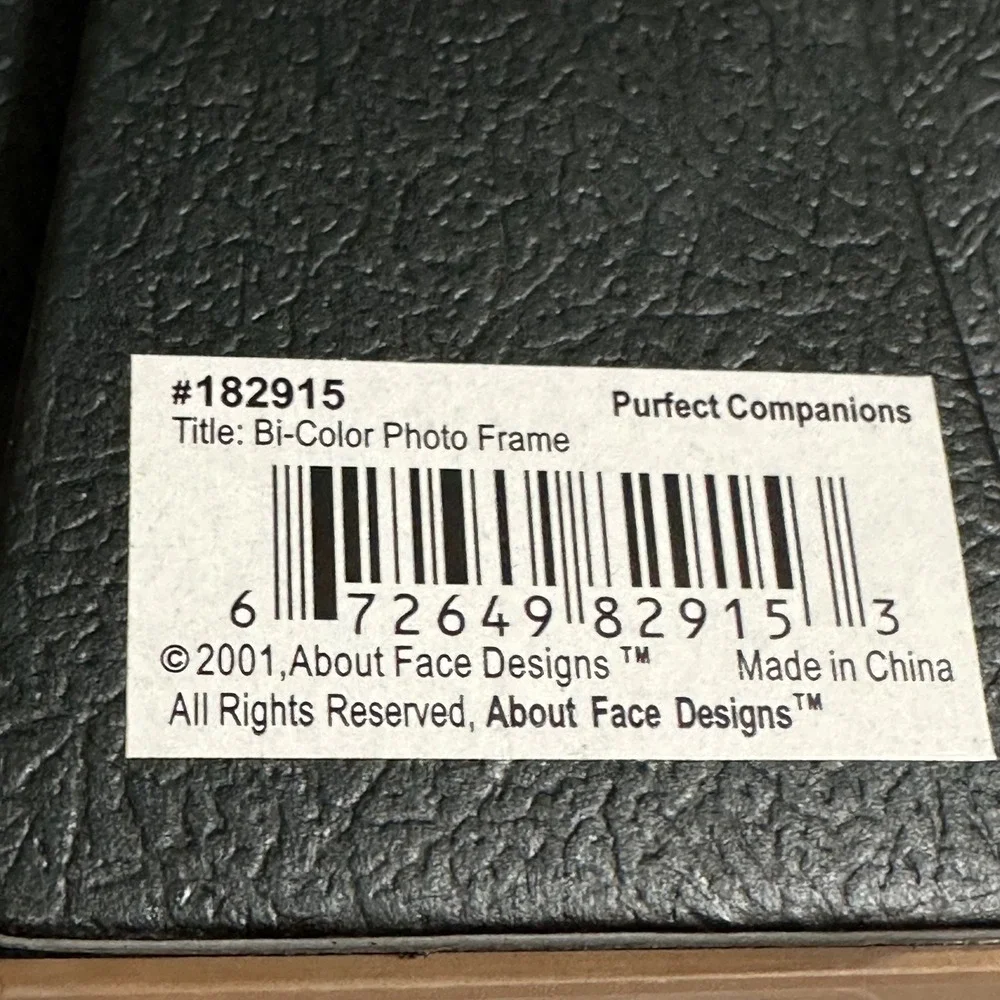 About Face Designs Purfect Companions Persian Cat Floral Photo Frame 3.5x5 VTG